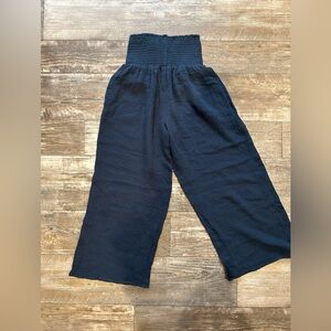 High-Waisted Black Wide-Leg Pants